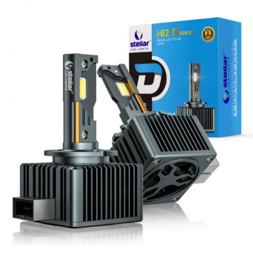 Светодиодная LED лампа Stellar D series D1S 70W прямое подключение к блоку розжига (комплект 2шт)
